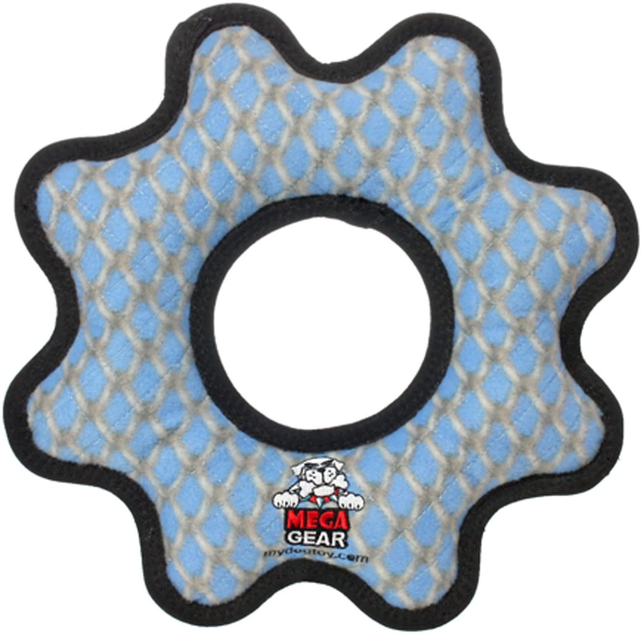 Tuffy Mega Gear Ring Dog Toy - Durable Chew Toy for Aggressive Chewers, Interactive Play & Teeth Cleaning - Perfect for Large Dogs, Puppy Training & Outdoor Fun
