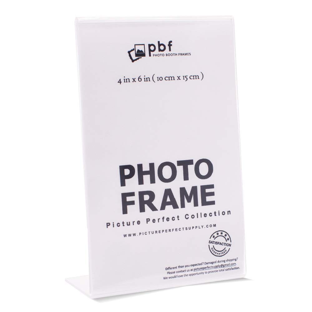 4x6 & 6x4 Inch Clear Acrylic Photo Booth Frames - 12 Pack Vertical & 12 Pack Horizontal Picture Frames for Wedding, Party, Events and Home Decor