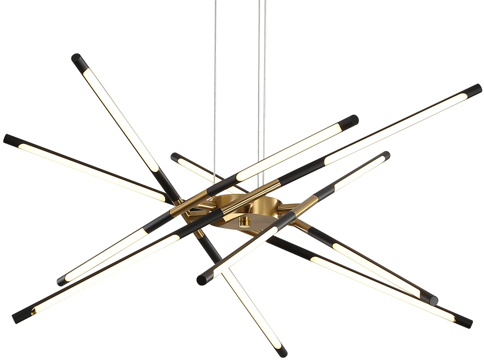 Modern Sputnik Chandelier - 12 Head LED Ceiling Light Fixture, Easy to Install Embedded Pendant Lighting for Dining Room, Kitchen, Bedroom & Living Room - Energy Efficient & Stylish Home Decor