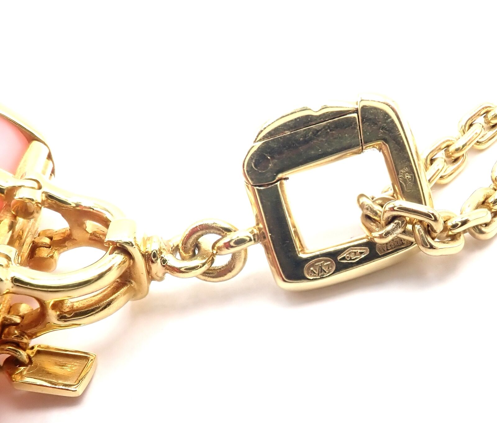 Authentic Louis Vuitton 18k Yellow Gold Quartz Purse Bag Pendant Chain Necklace - Luxury Gift for Women, Perfect for Parties & Special Occasions
