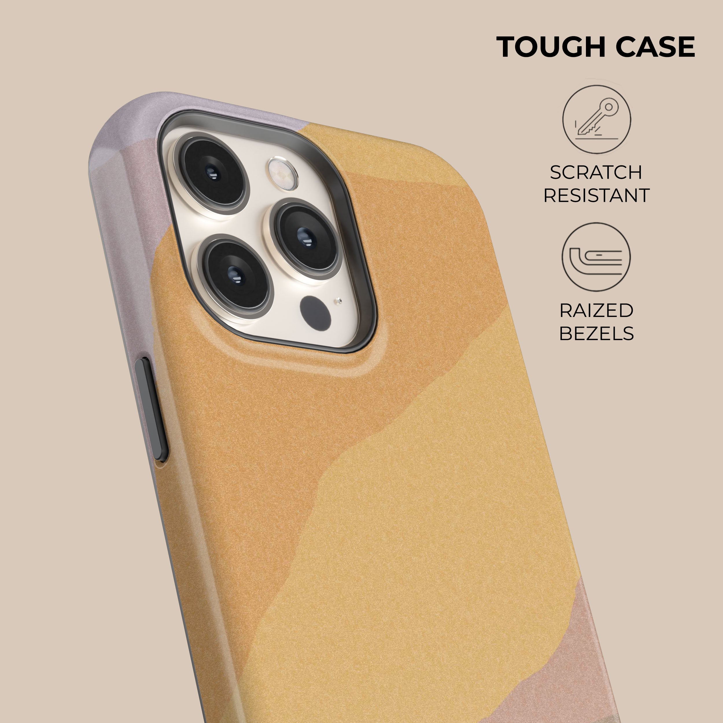 Stylish Orange Layers Phone Case - Durable & Protective Cover for iPhone & Android - Perfect for Everyday Use, Travel & Outdoor Activities