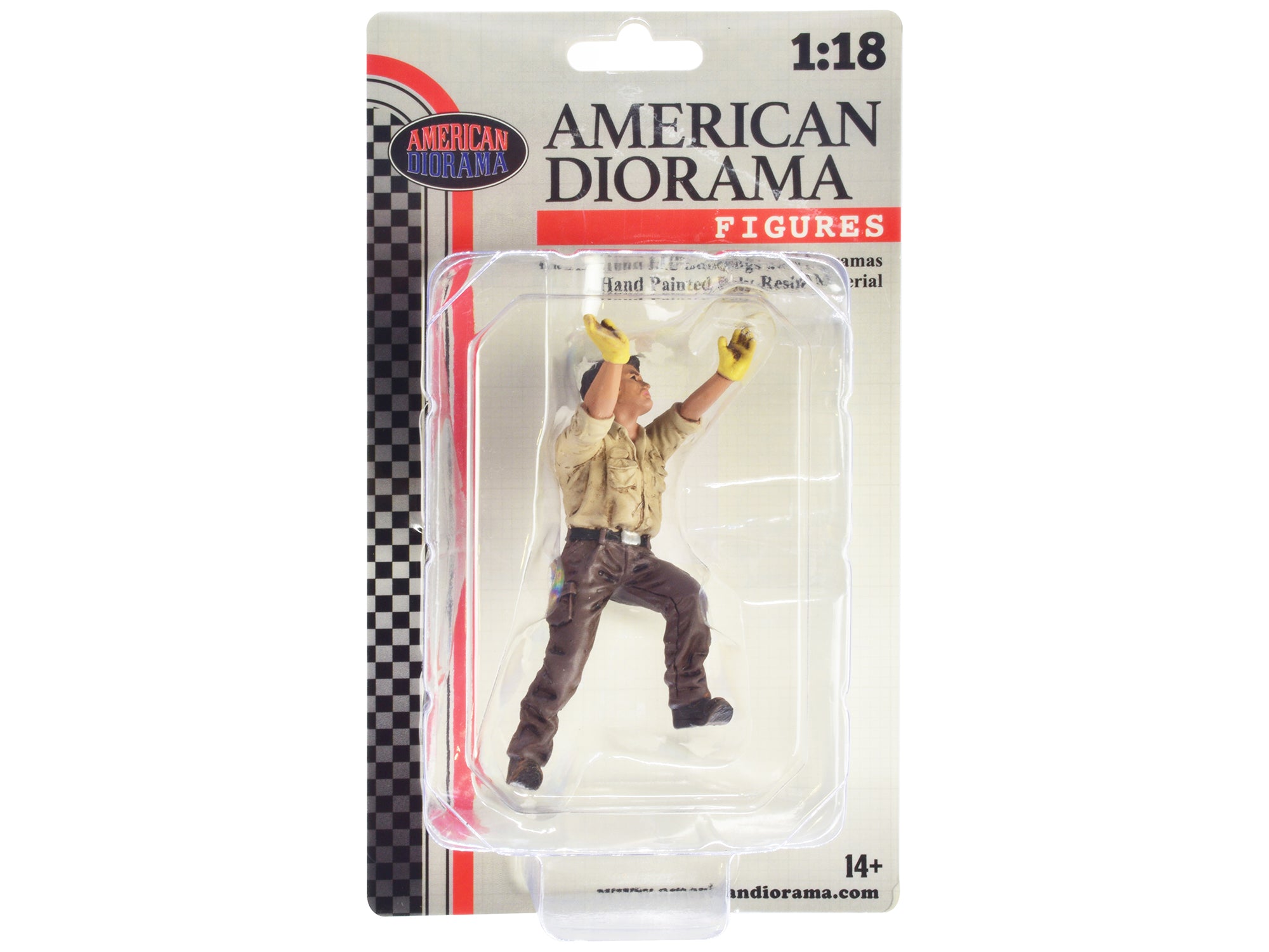 1/18 Scale 4X4 Mechanic Figure - Highly Detailed Model Car Accessory for Diorama & RC Enthusiasts | Perfect for Off-Road Scenes, Garage Displays & Miniature Photography