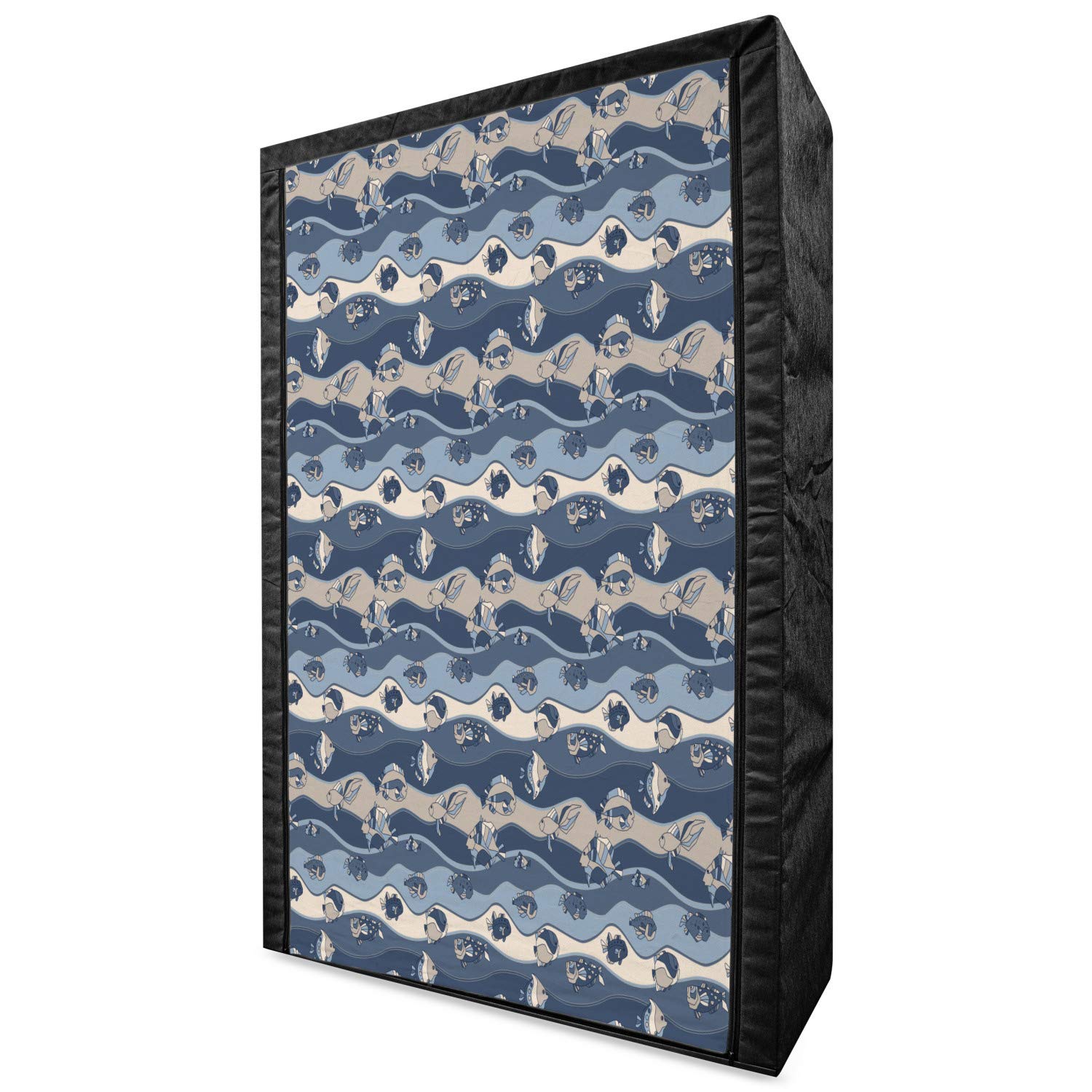 Ambesonne Portable Fabric Wardrobe with Shelves - 42.5