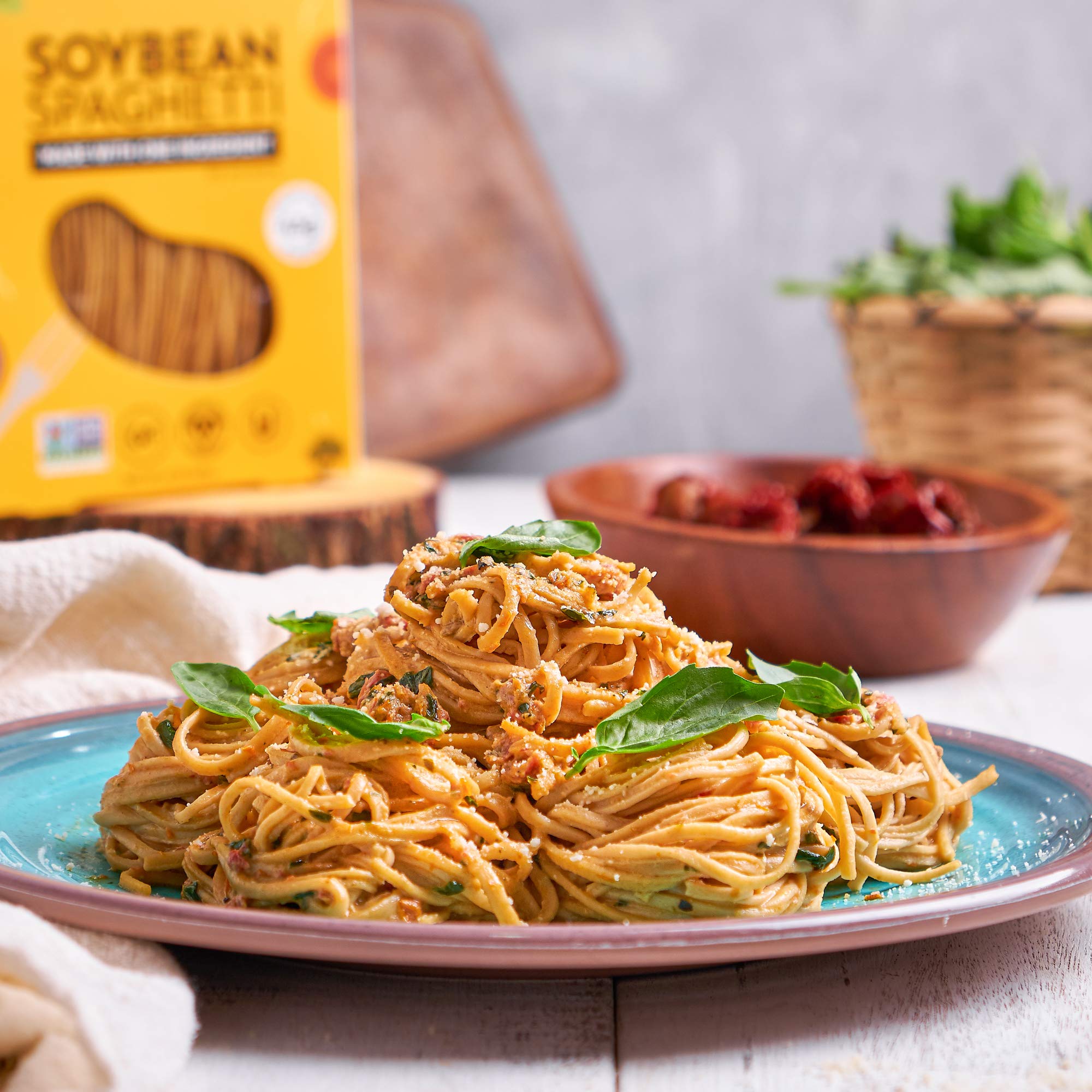 Organic Gluten-Free Pasta Variety Pack - Soy, Black Bean & Edamame Spaghetti & Fettuccine | Keto, Low Carb, High Protein Vegan Noodles | Healthy Meal Prep, Weight Loss & Plant-Based Diets | 6-Pack (8 oz Each)