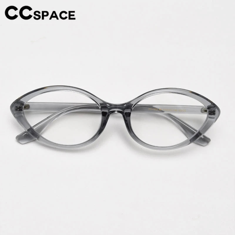 CCspace Women's Full Rim Oval Cat Eye Titanium Eyeglasses Frame - Lightweight TR90 Material for All-Day Comfort, Fashionable Eyewear for Work & Social Events
