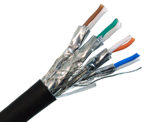 CAT7 Bulk Ethernet Cable 1000FT - 10Gbps High-Speed, 23 AWG Solid Copper S/FTP, Indoor/Outdoor Shielded Network Cable for Home Office, Gaming & Server Rooms