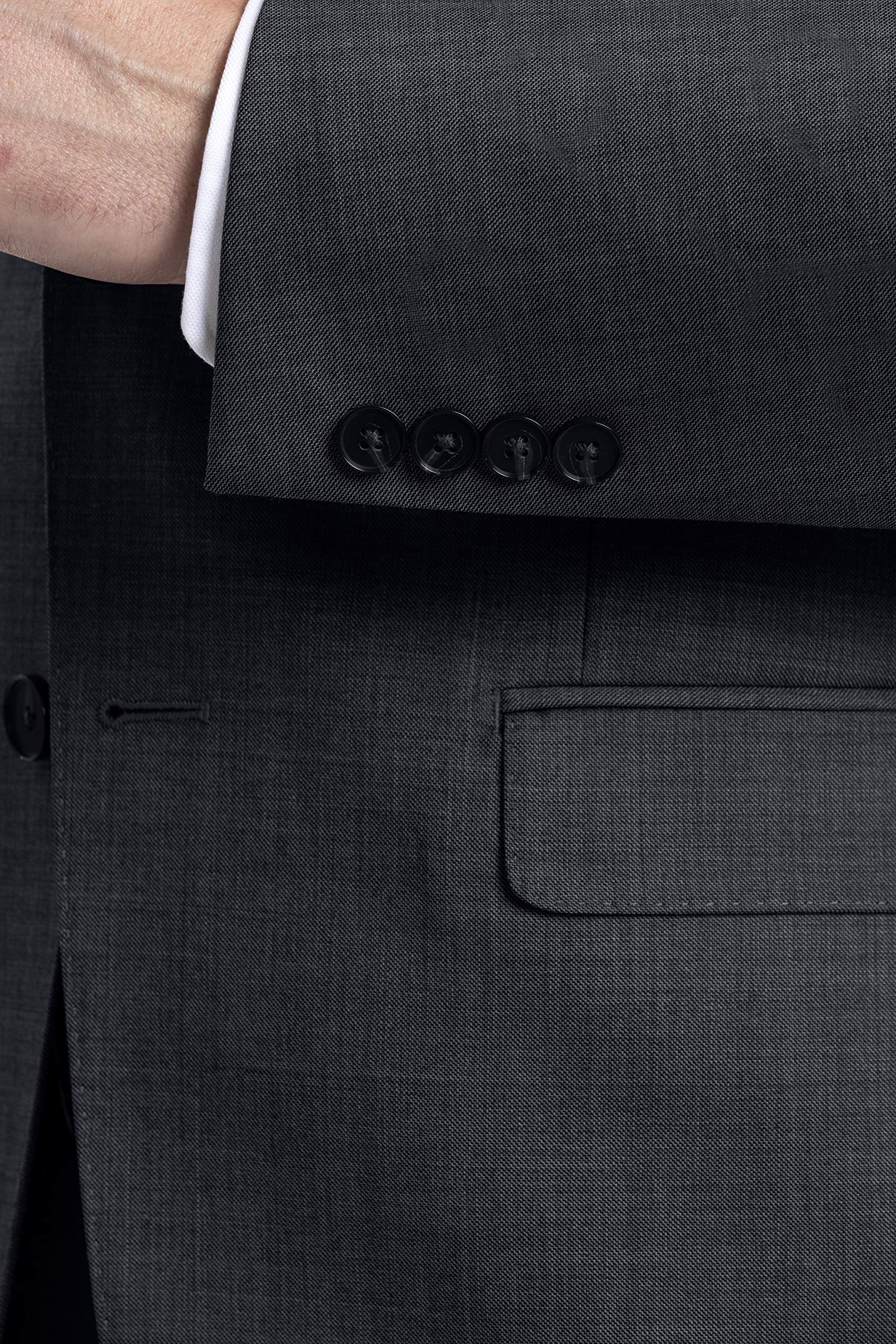 Calvin Klein Slim Fit Men's Suit Jacket & Pants Set - Formal Business Attire for Office, Wedding & Special Occasions