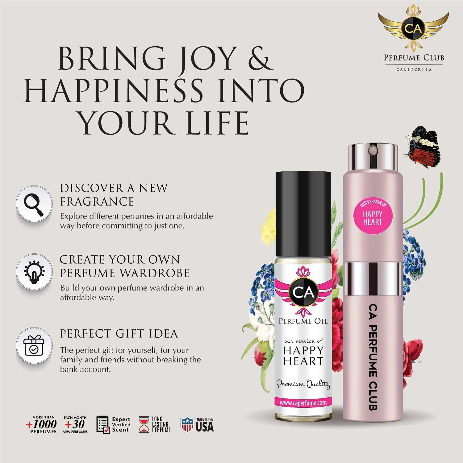 CA Perfume Duo Set - Impression of By The Fireplace Fragrance for Women & Men (0.27 Fl Oz Spray + 0.33 Fl Oz Roll-On Body Oil) - Romantic Date Night & Winter Evening Scent