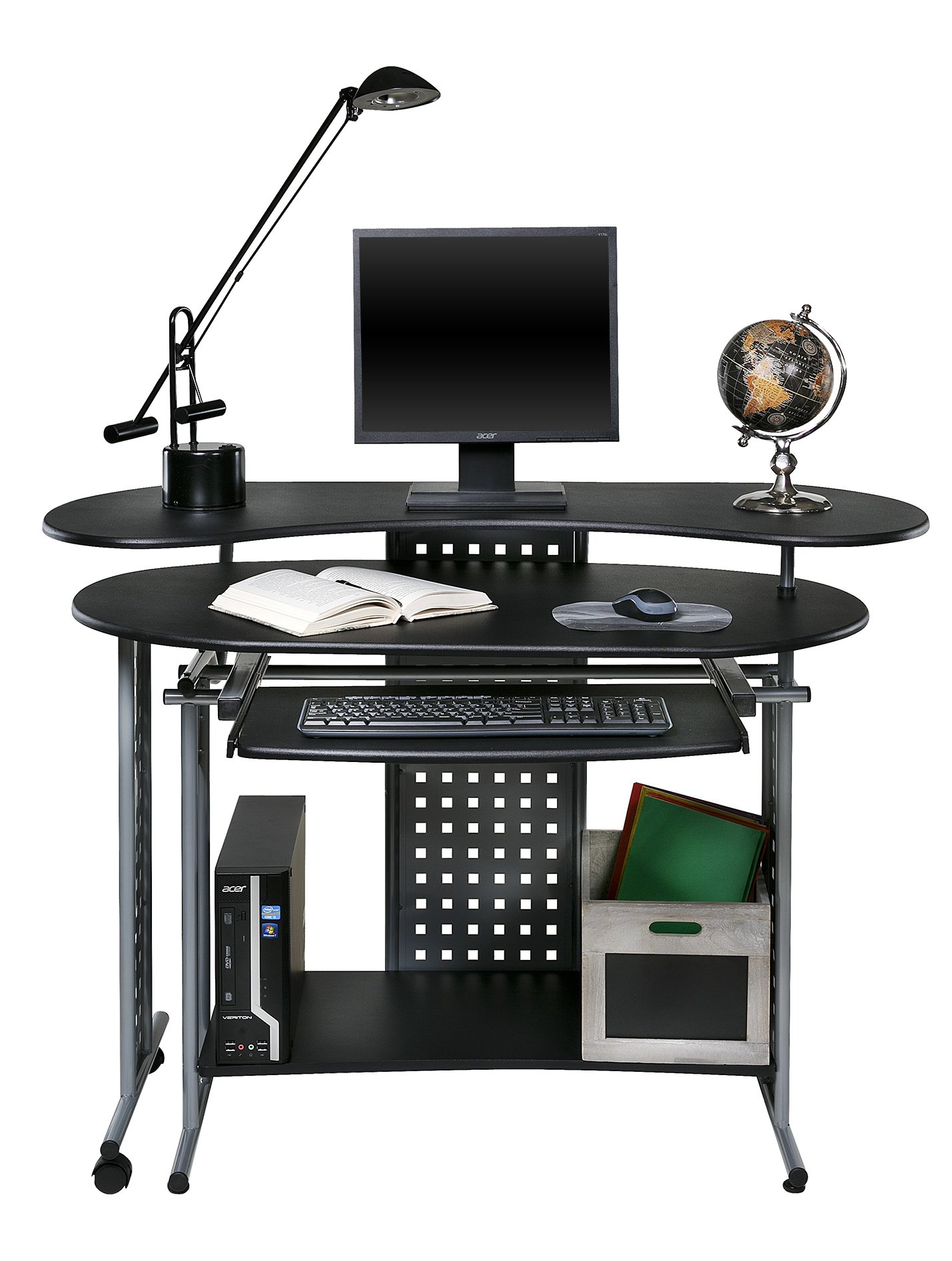 OneSpace Regallo Black Computer Desk for Home Office