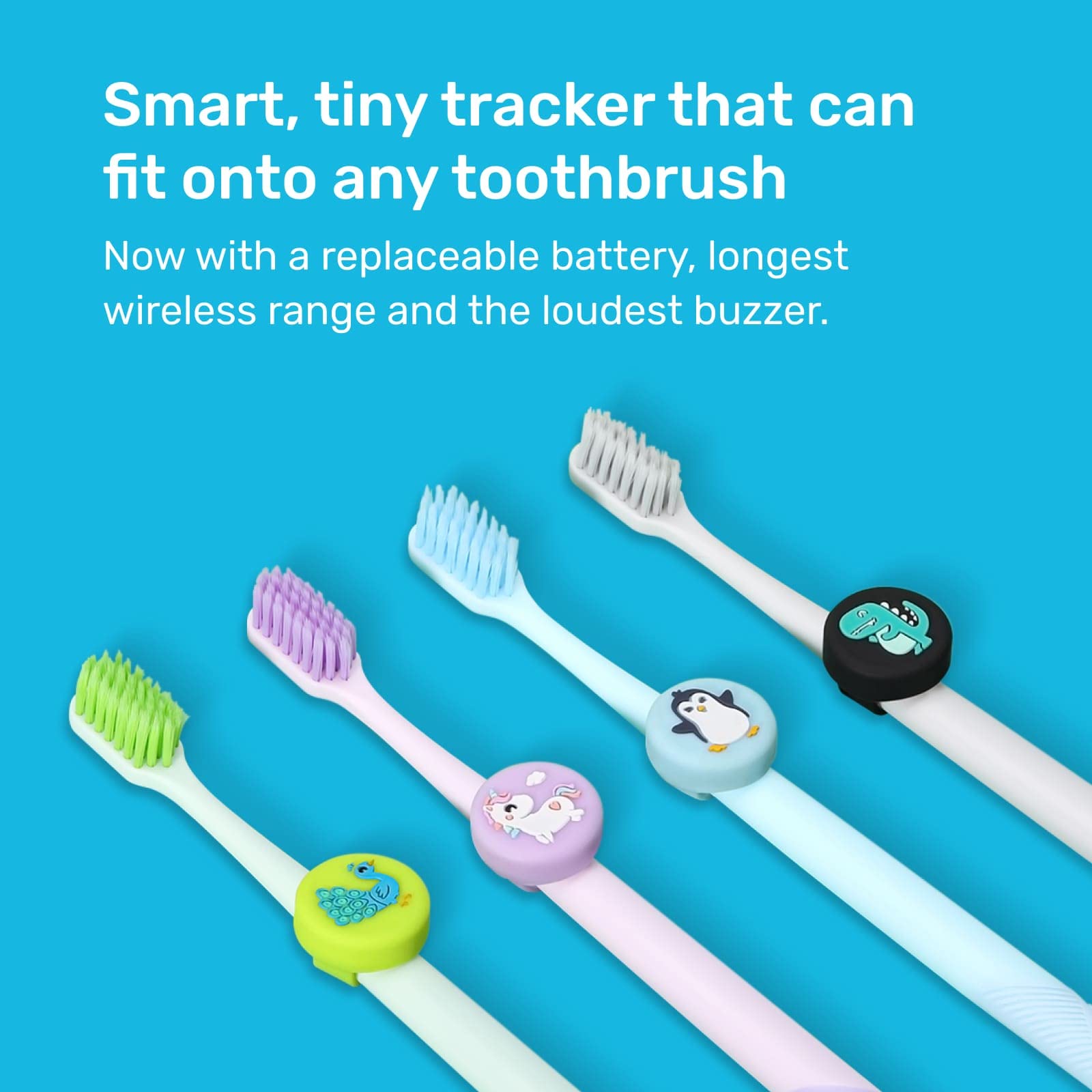 Truthbrush PRO Smart Toothbrush Tracker & Hub Bundle - Replaceable Battery, 2-Minute Timer, Brushing Duration & Coverage Tracking - Compatible with Android & iOS (4 Trackers + 1 Hub, White) - Perfect for Family Dental Care & Oral Hygiene Routine