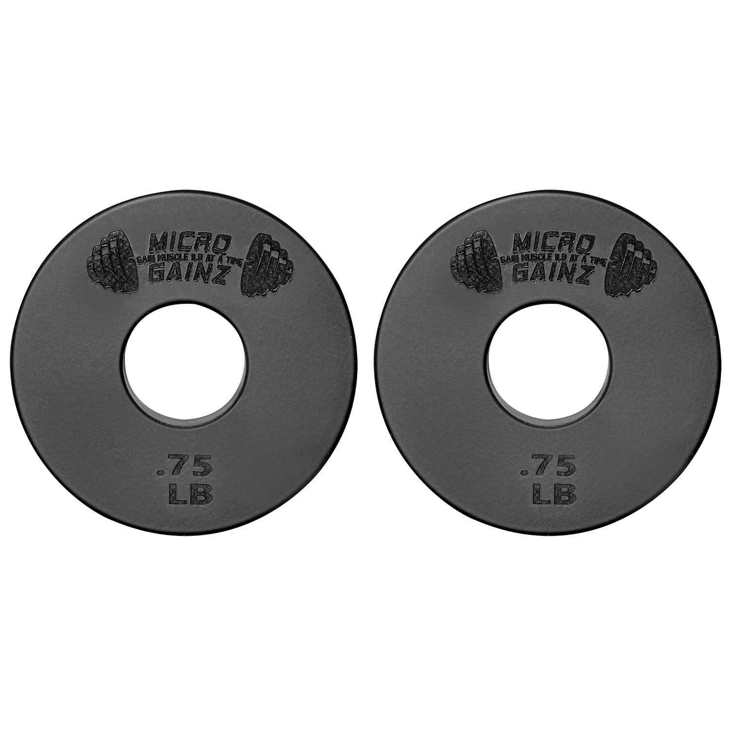 Micro Gainz 1-Inch Center Hole Fractional Weight Plates Set of 2 (0.25LB-1.25LB) - Black Standard Olympic Plates for Barbells & Dumbbells - USA Made - Perfect for Home Gym, Strength Training & Weightlifting Accessories