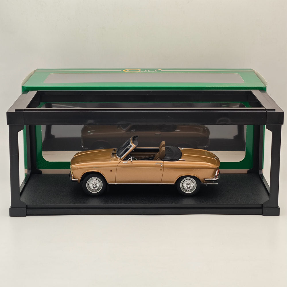 1:18 Scale Peugeot 304 Cabrio 1973 Gold Metallic Resin Model Car - Limited Edition Collectible for Car Enthusiasts & Display