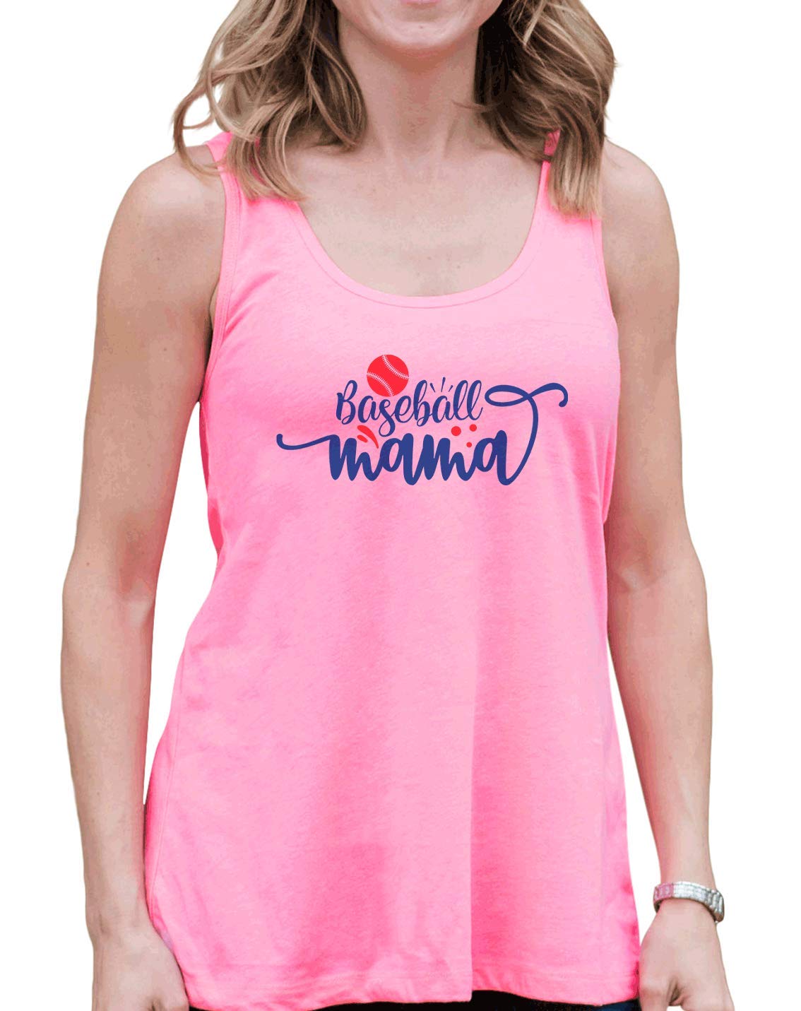 7 ate 9 Apparel Women's Baseball Mom Tank Top - Comfortable Sleeveless Shirt for Moms - Perfect for Baseball Games, Casual Wear & Summer Outfits