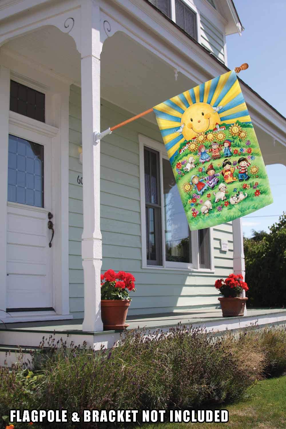 Toland Home Garden 1010801 Double Sided Spring Garden Flag - 28x40 Inch Outdoor Decorative Sunshine Flag for Yard, House & Patio - Perfect for Seasonal Decor, Easter Celebrations & Welcoming Spring