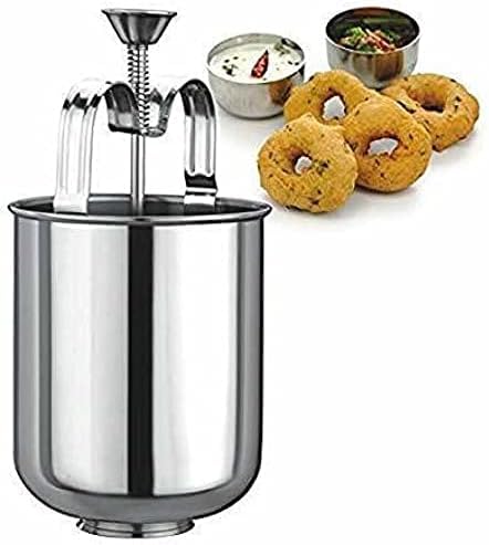Premium Stainless Steel Medu Vada Maker - Modern Kitchen Tool for Perfect South Indian Snacks - Ideal for Home Cooking, Restaurants & Festive Occasions