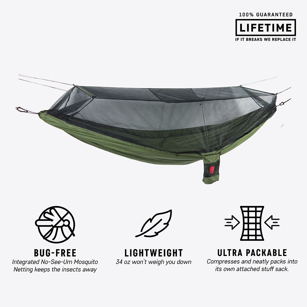 Grand Trunk Skeeter Beater XT Hammock - Ultralight Portable Camping Hammock with Mosquito Net - Perfect for Backpacking, Hiking & Outdoor Adventures