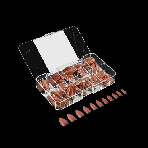 Apres Gel X Neutrals Imani Natural Tips 150pc Medium Almond - Professional Salon Quality Press-On Nails for Home Manicure, Wedding, Party & Special Occasions