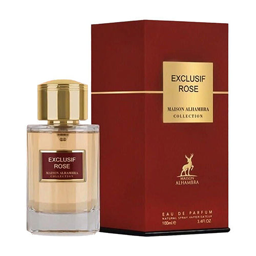 Exclusif Rose 100ml EDP Perfume for Women by Maison Alhambra - Long Lasting Floral Fragrance for Date Night & Special Occasions