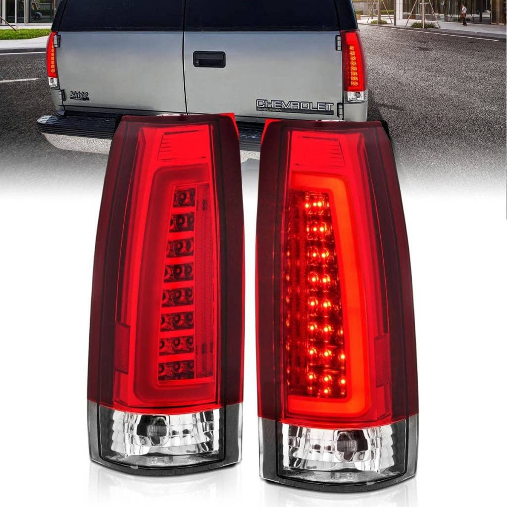 ANZO LED Tail Lights for GMC K3500 (1992-2000) - Chrome Housing with Red/Clear Lens Pair (Part #311346) | Durable & Bright Replacement for Truck Lighting | Perfect for Off-Roading, Night Driving & Vehicle Customization