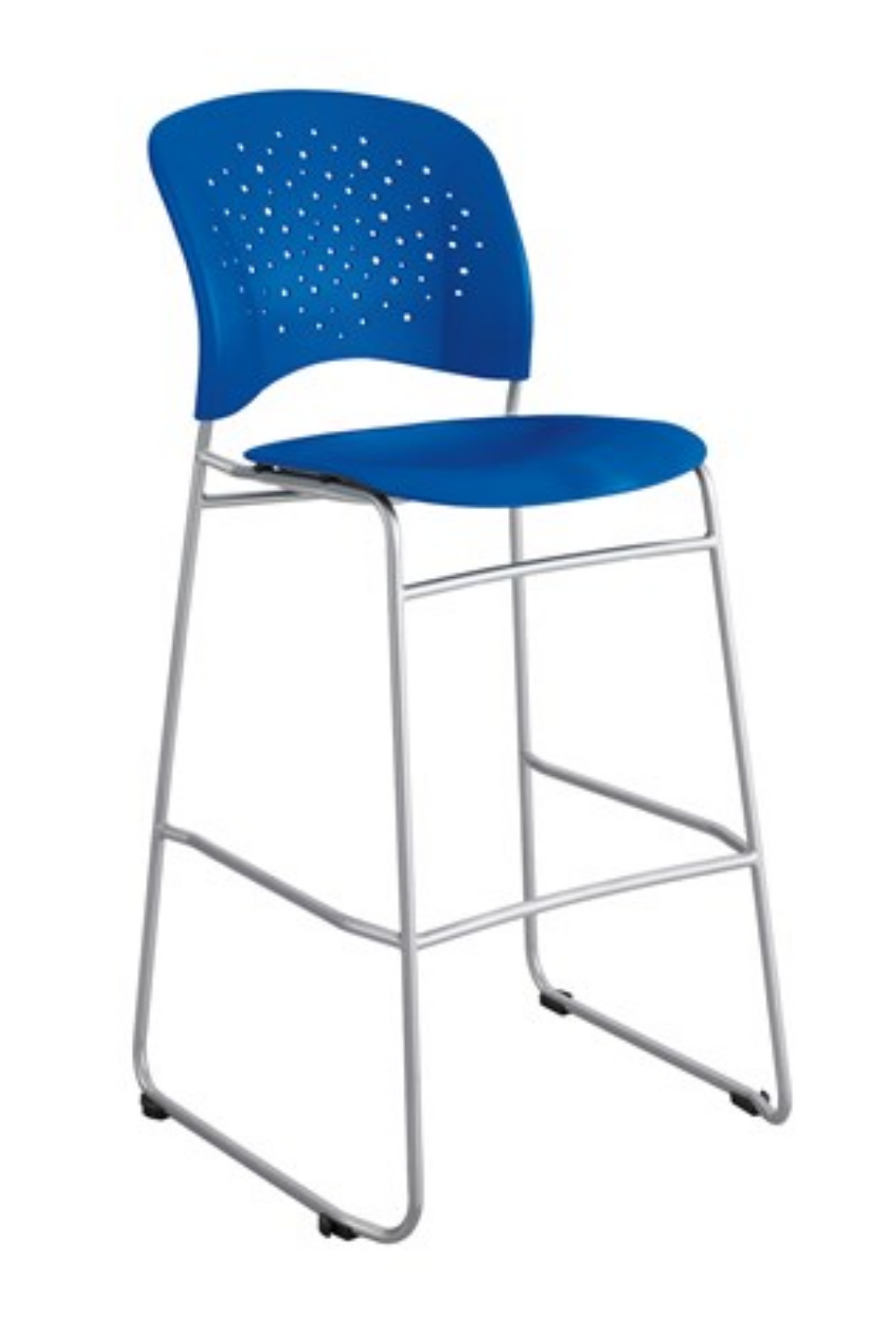 Safco 6806 Bistro Height Plastic Chair with Round Back - Lightweight & Durable for Indoor/Outdoor Cafes, Restaurants, and Patio Dining