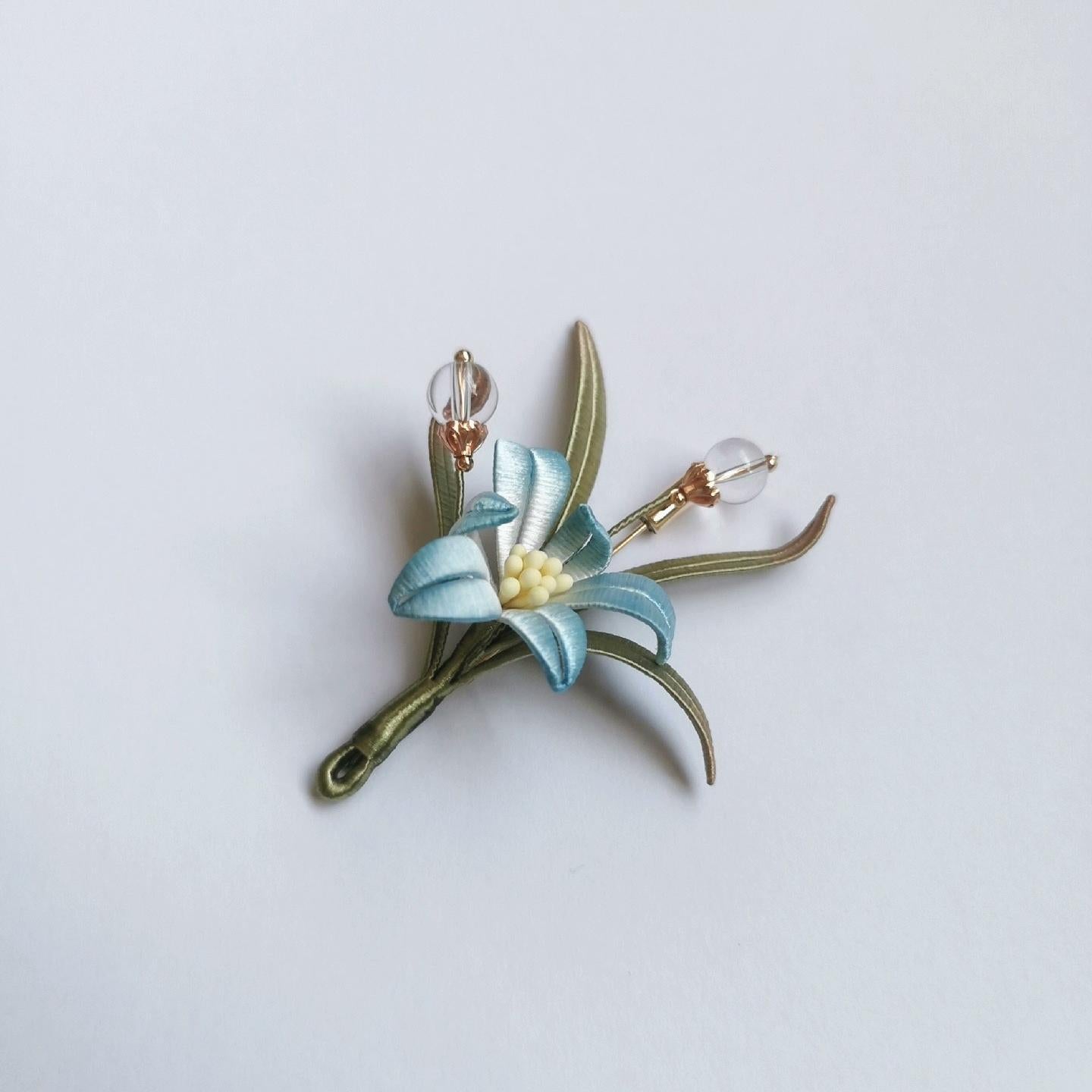 Handmade Silk Orchid Brooch - Elegant Floral Pin for Women - Perfect for Weddings, Parties, and Special Occasions