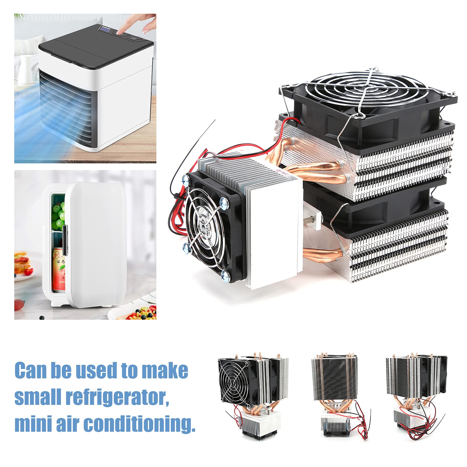 12V Peltier Cooler DIY Kit - High-Efficiency Thermoelectric Refrigeration System for Mini Air Conditioners, Cooling Devices, and Radiators - Ideal for Home, Office, and Car Use