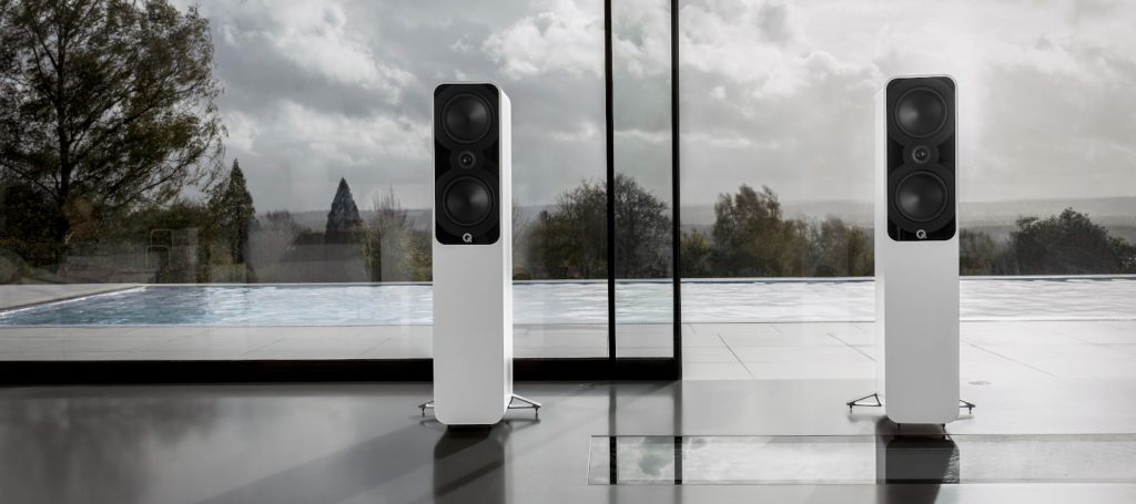 Q Acoustics 5040 High-Fidelity Floor Standing Tower Speakers (Pair) - Premium Home Audio for Living Room, Home Theater & Music Listening