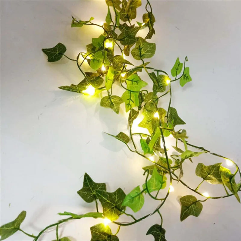 Outdoor Waterproof Garden Vine LED String Lights - 33ft 100 LED Fairy Lights for Patio, Wedding, Party, Backyard Decoration