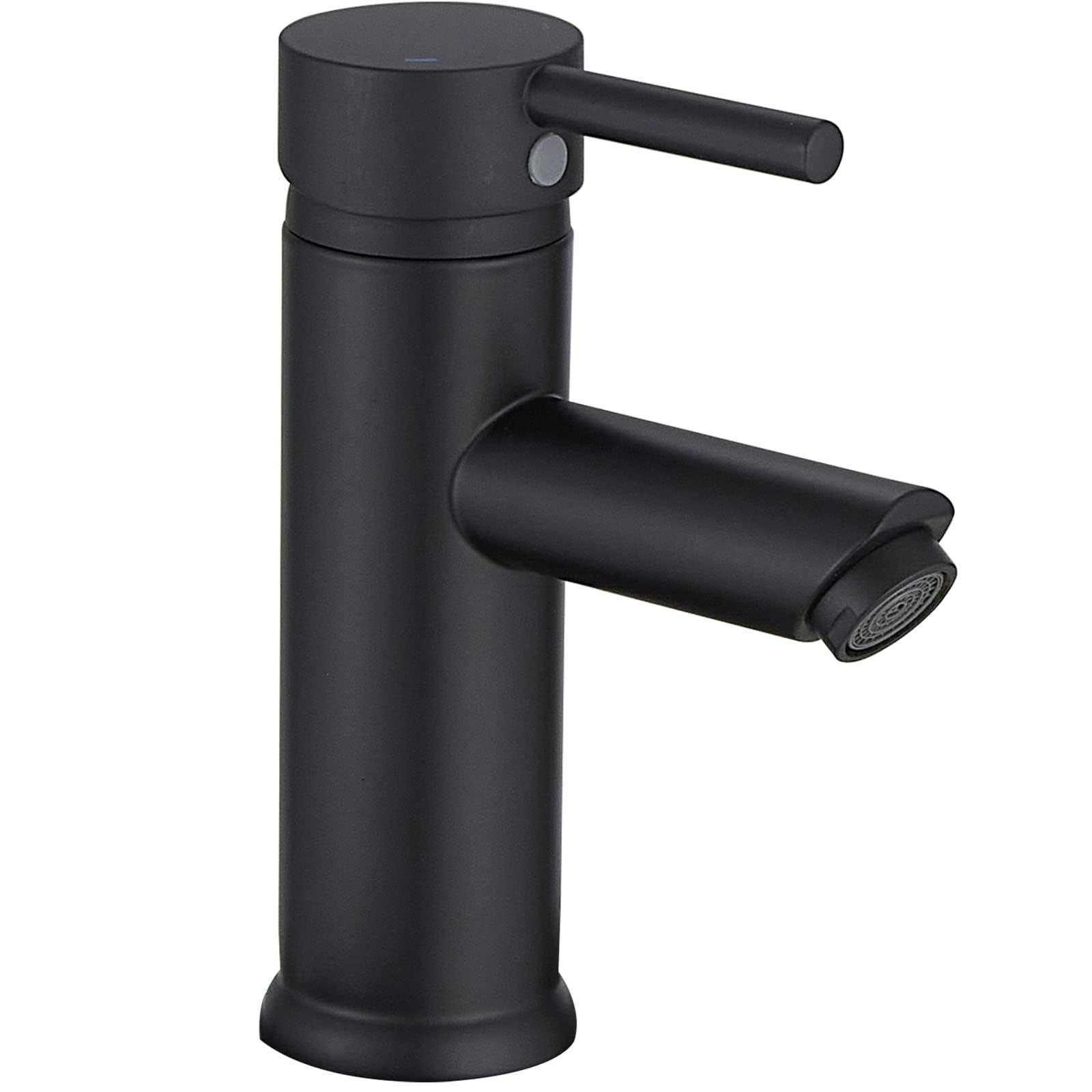 Matte Black Single Hole Bathroom Sink Faucet with 3/8