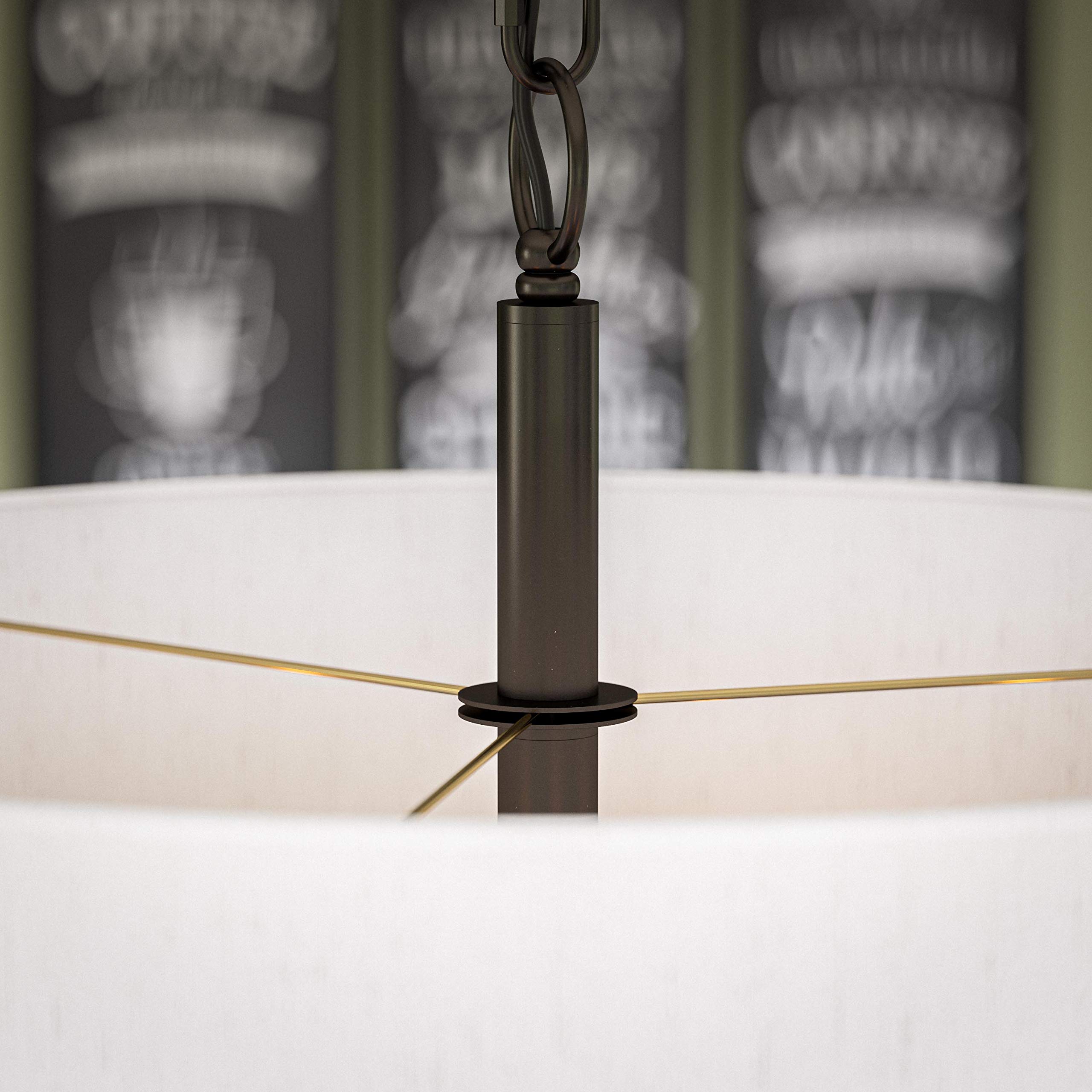 Kenroy Home 93637ORB Rutherford Large Pendant Light Fixture in Oil Rubbed Bronze - Perfect for Kitchen Island, Dining Room, or Entryway Lighting