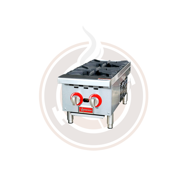 Omcan 12-Inch Commercial Hot Plate with 2 Burners - 47379 / 47382 - Perfect for Restaurants, Catering & Food Trucks