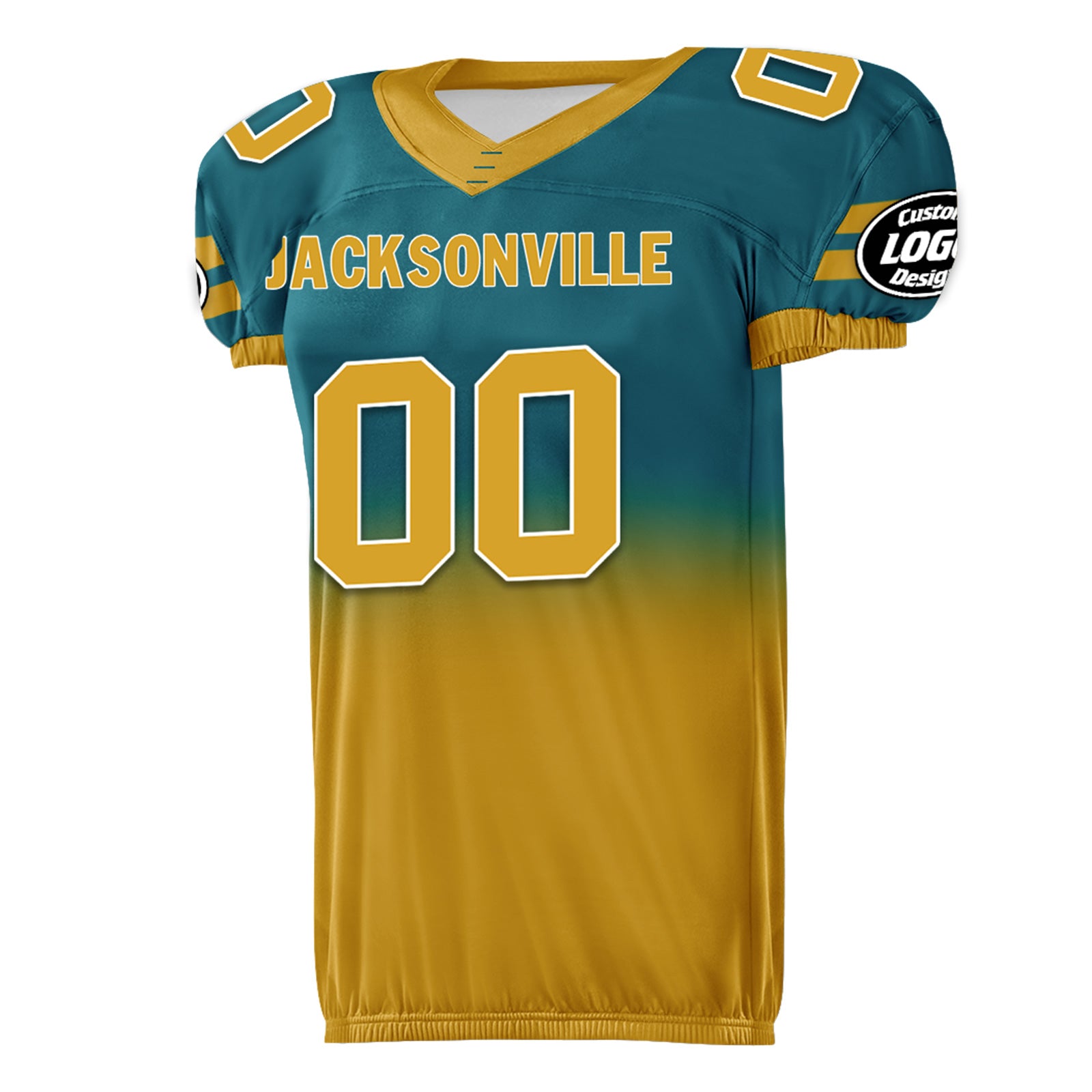 Custom Green Yellow Fade Jacksonville Jaguars High Performance American Football Jersey FBJ06 D020252 - Perfect for Game Day, Sports Events & Fan Collection