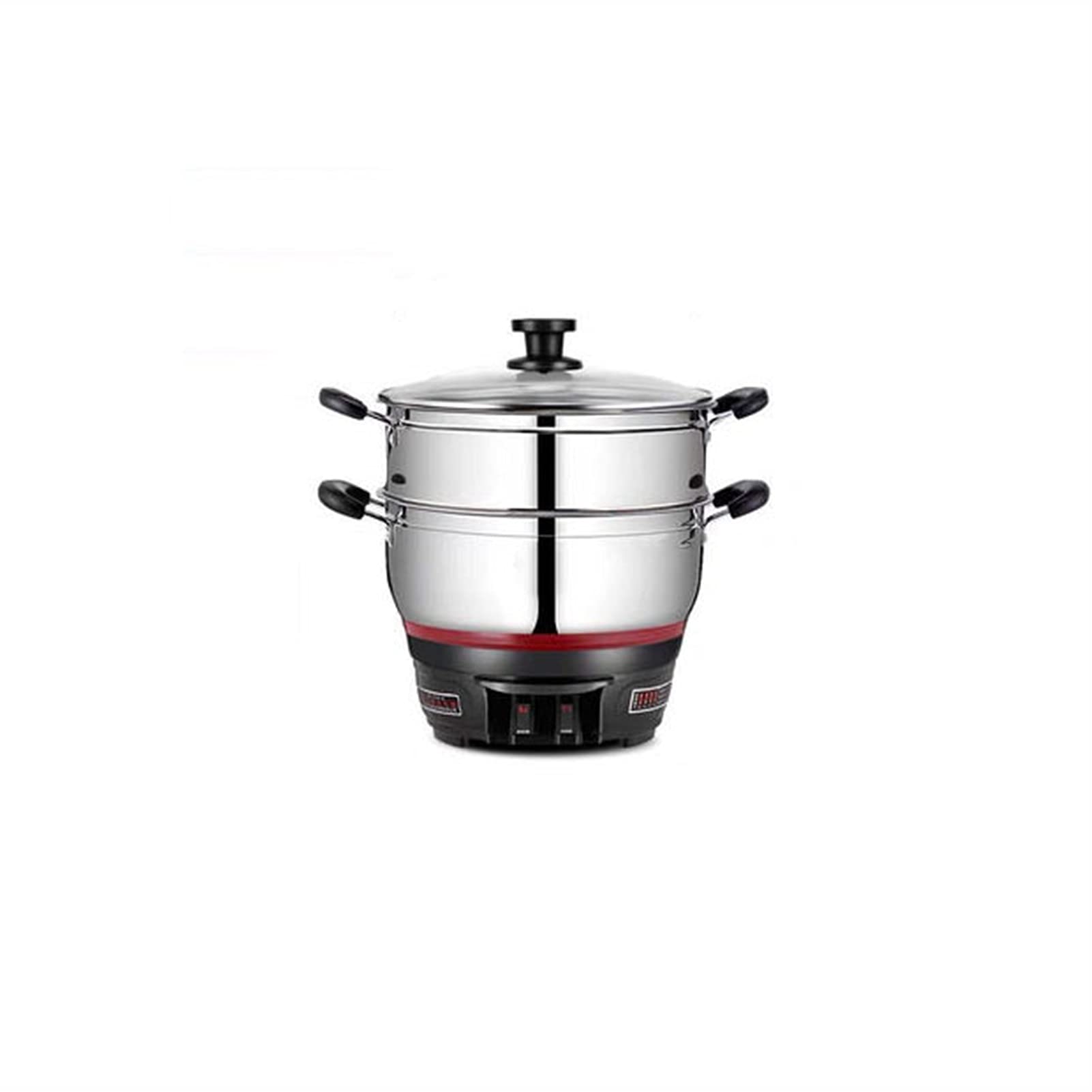 MEIYITIAN Electric Hot Pot & Steamer - 304 Stainless Steel Large Capacity Multi-Function Electric Wok for Home & Restaurant Cooking | Perfect for Hot Pot, Steaming, Boiling & Stir-Frying