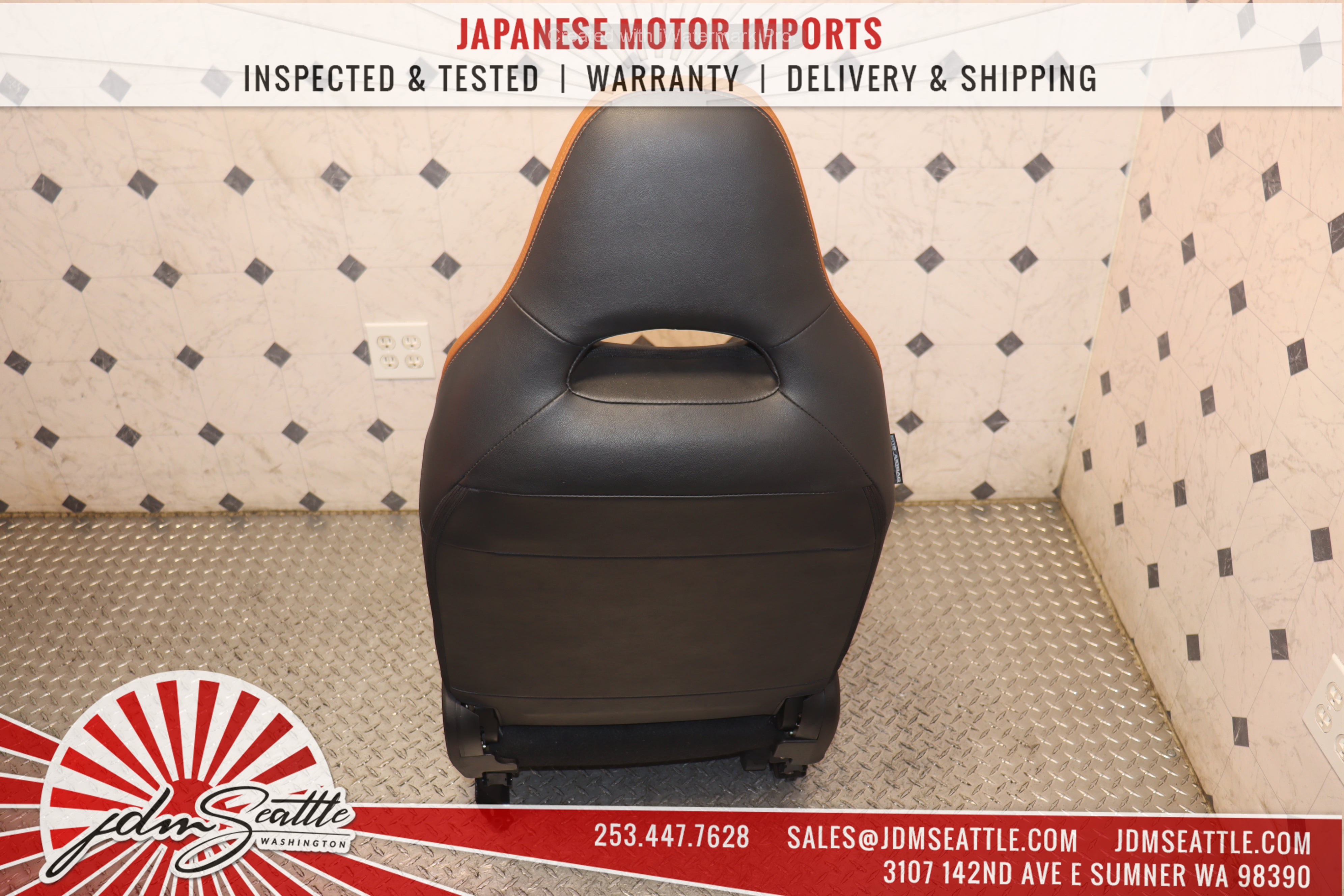 2008-2014 Subaru Impreza WRX STI Premium GRB GVF Complete Leather Power Seats Set with Steering Wheel - Front & Rear Seats for JDM Car Enthusiasts | Perfect for Upgrades & Restorations