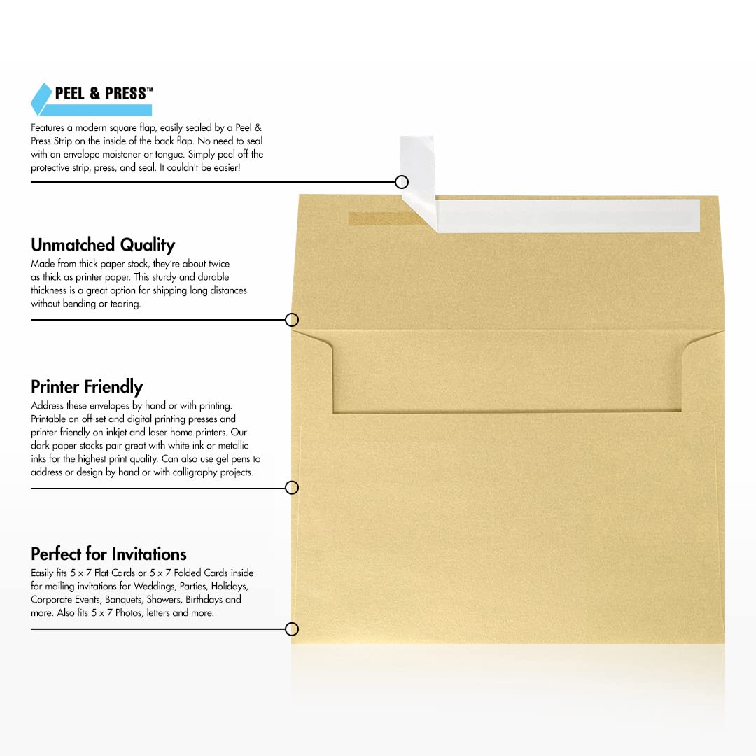 LUXPaper A7 Invitation Envelopes 5.25