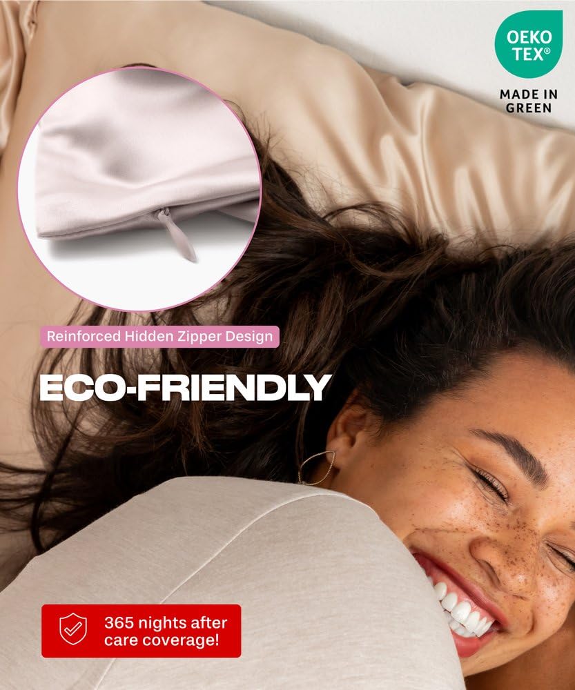 Sunday Silks™ | 2-Pack 22 Momme 100% Pure Mulberry Silk Pillowcases with Zipper Closure | Standard, Queen & King Size (Lavender) | Hypoallergenic for Hair & Skin Care | Perfect for Couples, Beauty Sleep & Luxury Bedding