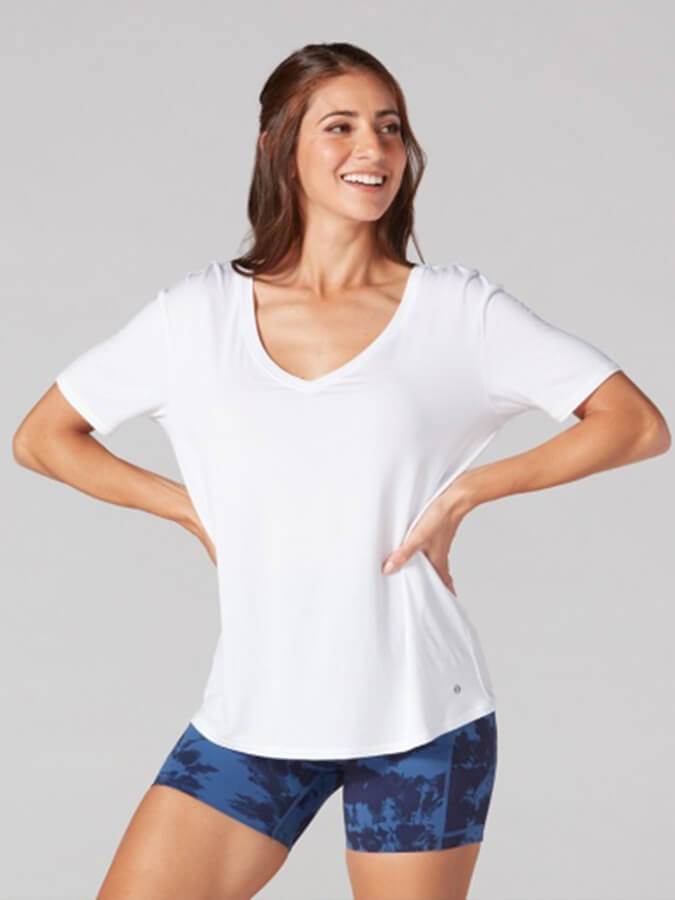 Tavi Everyday V Neck Women's Tee Top - Soft Comfortable Casual T-Shirt for Women | Perfect for Work, Weekend & Layering