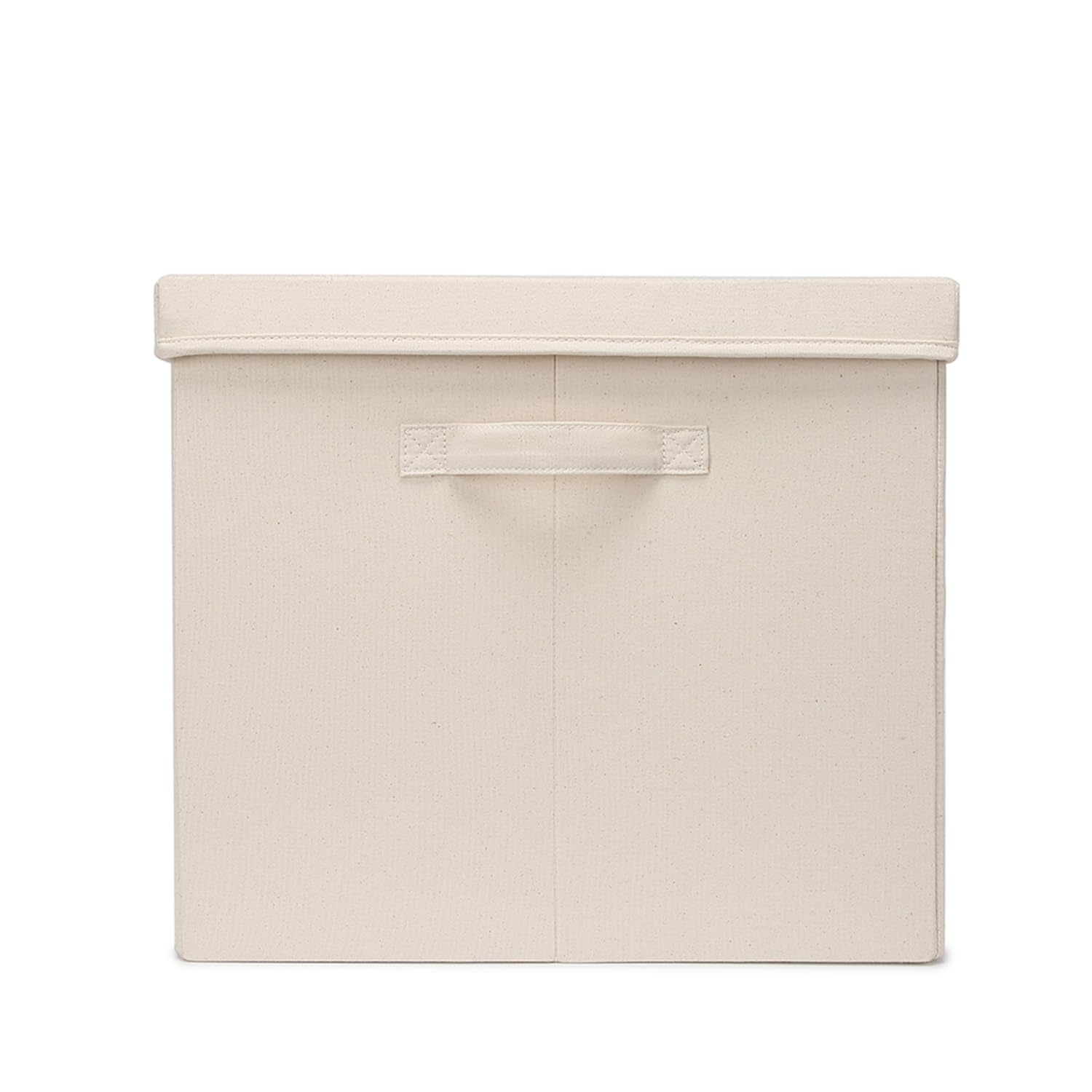 Foldable Storage Bins with Lids - XXL Cotton Canvas Rectangular Storage Box for Home Organization | Lightweight, Durable & Space-Saving | Perfect for Closet, Nursery, Office & Under Bed Storage
