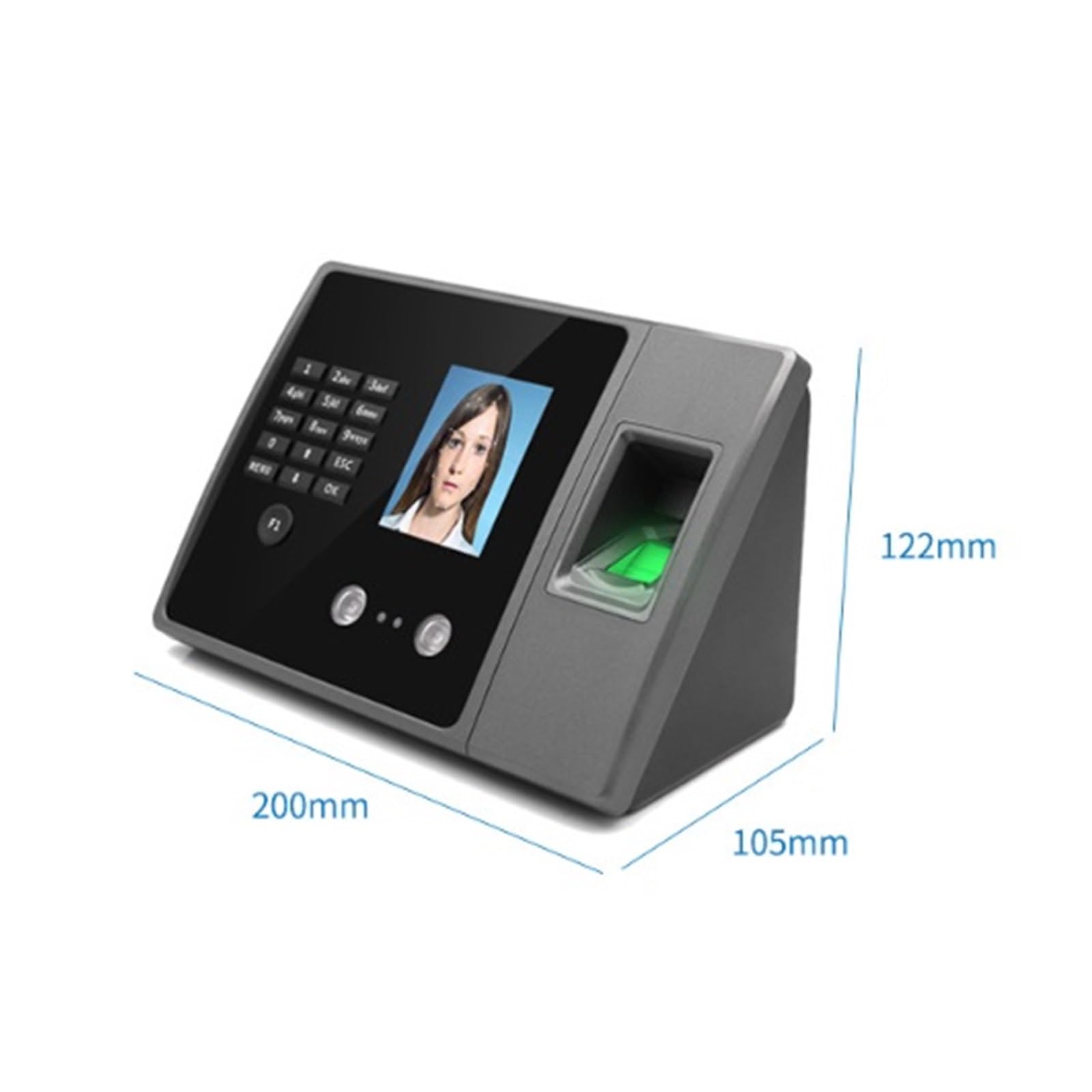 FA20 Biometric Time Clock - Facial Recognition & Fingerprint Attendance System for Employee Tracking | Ideal for Offices, Schools, and Access Control Security