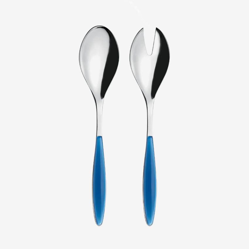 Guzzini Premium Salad Servers Set - Stainless Steel & BPA-Free Plastic - Elegant & Durable Serving Utensils for Dinner Parties, BBQs, and Family Gatherings