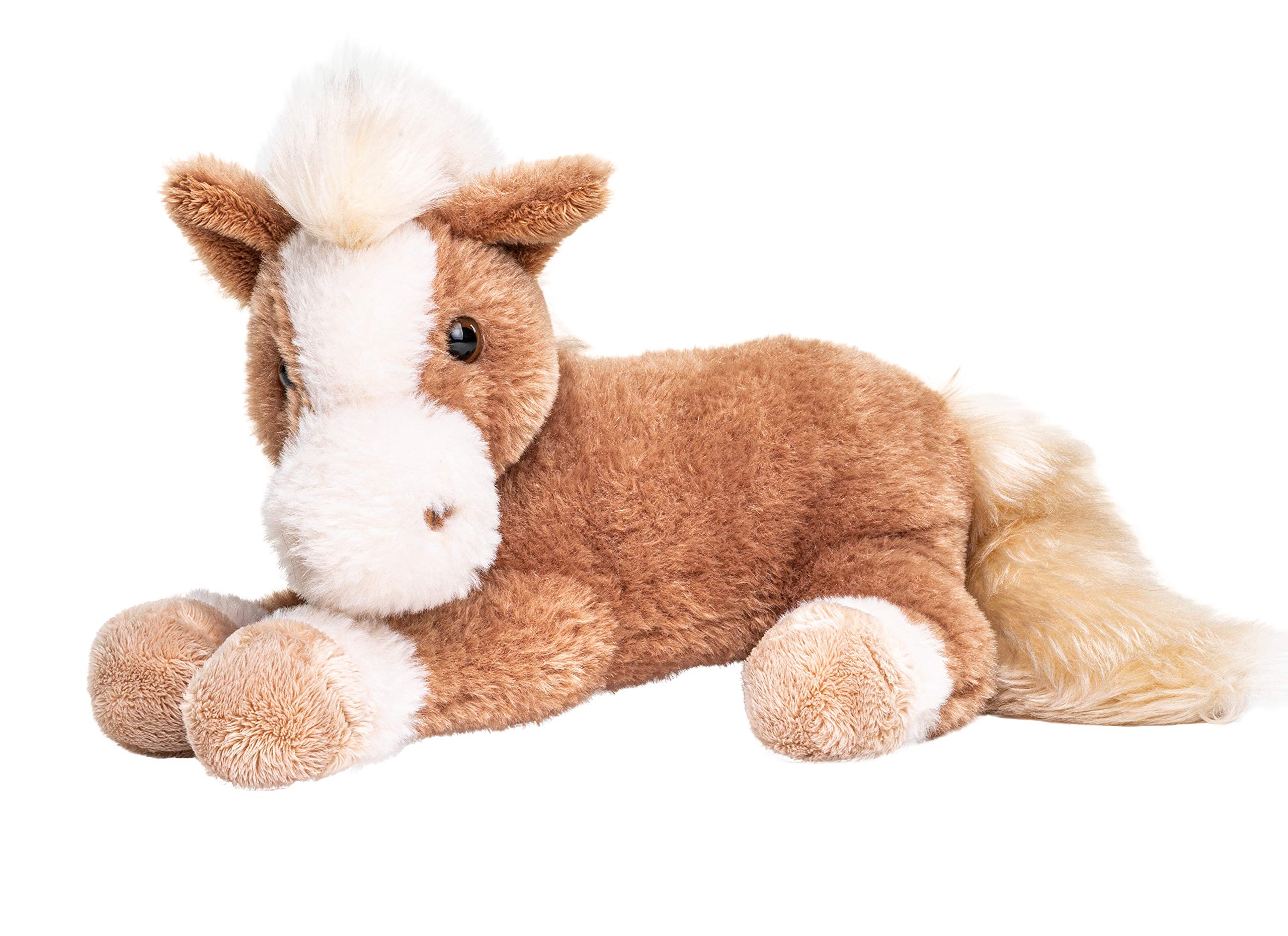 Uni-Toys Brown Lying Horse Plush - 28 cm Soft Stuffed Animal Toy for Kids, Farm Animal Collection - Perfect for Cuddling, Nursery Decor & Gift Giving