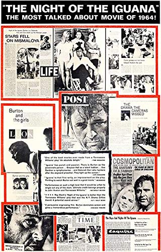 The Night of The Iguana 1964 Vintage Movie Poster - Classic Film Wall Art for Home Theater, Cinema Room Decor & Collector's Display