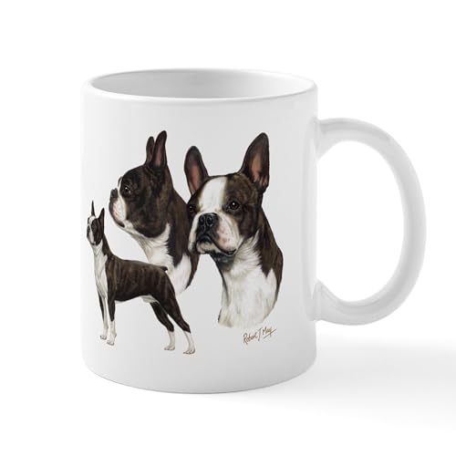 White - Boston Terrier Mug