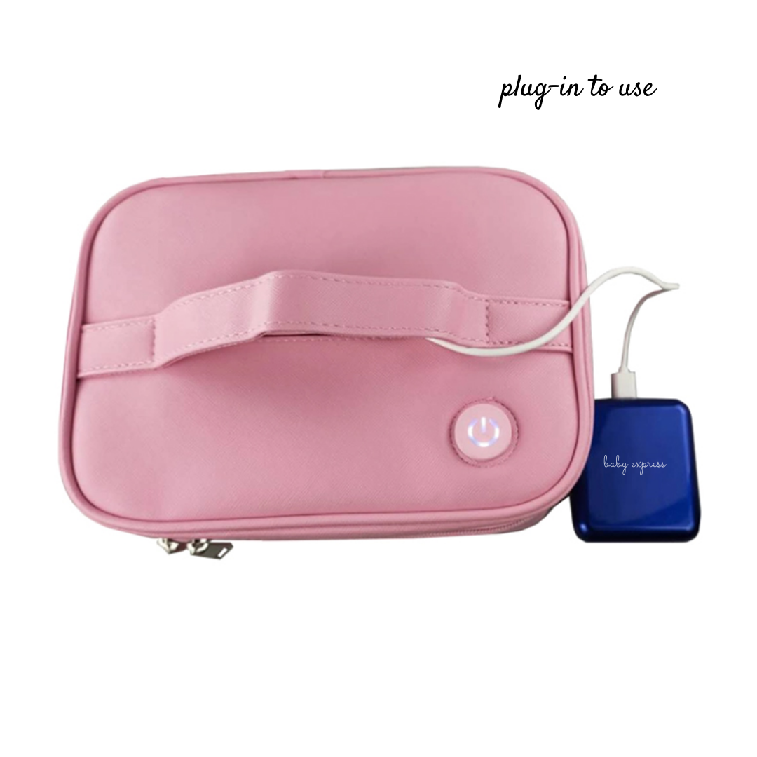 Baby UV Sterilizer Bag - Portable Sanitizing Pouch for Pacifiers, Bottles & Toys | Travel-Friendly Germ Protection | Pink (00398) | Perfect for Daycare, Travel & On-the-Go Parenting
