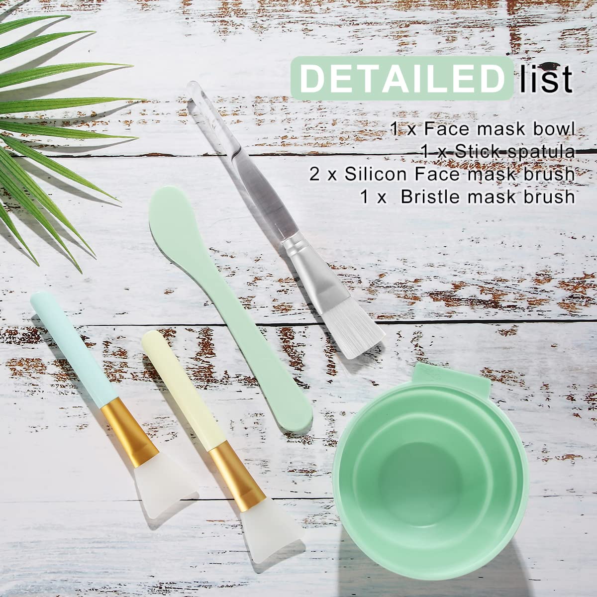 5-in-1 DIY Face Mask Mixing Bowl Set with Silicone Brush, Spatula & Soft Face Brushes - Professional Skincare Tool Kit for At-Home Spa & Facial Treatments
