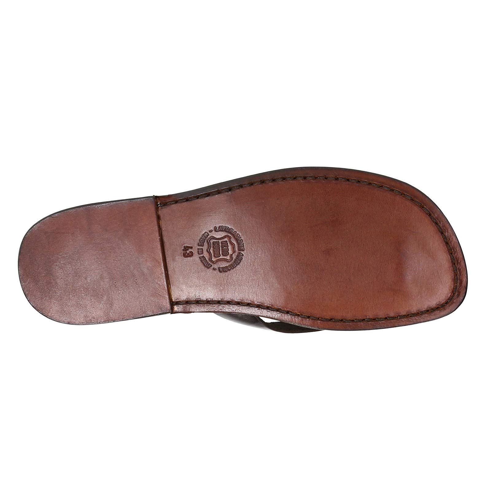 Handmade Genuine Leather Slippers for Men - Premium Italian Craftsmanship - Comfortable Indoor & Outdoor House Shoes for Relaxation & Lounging