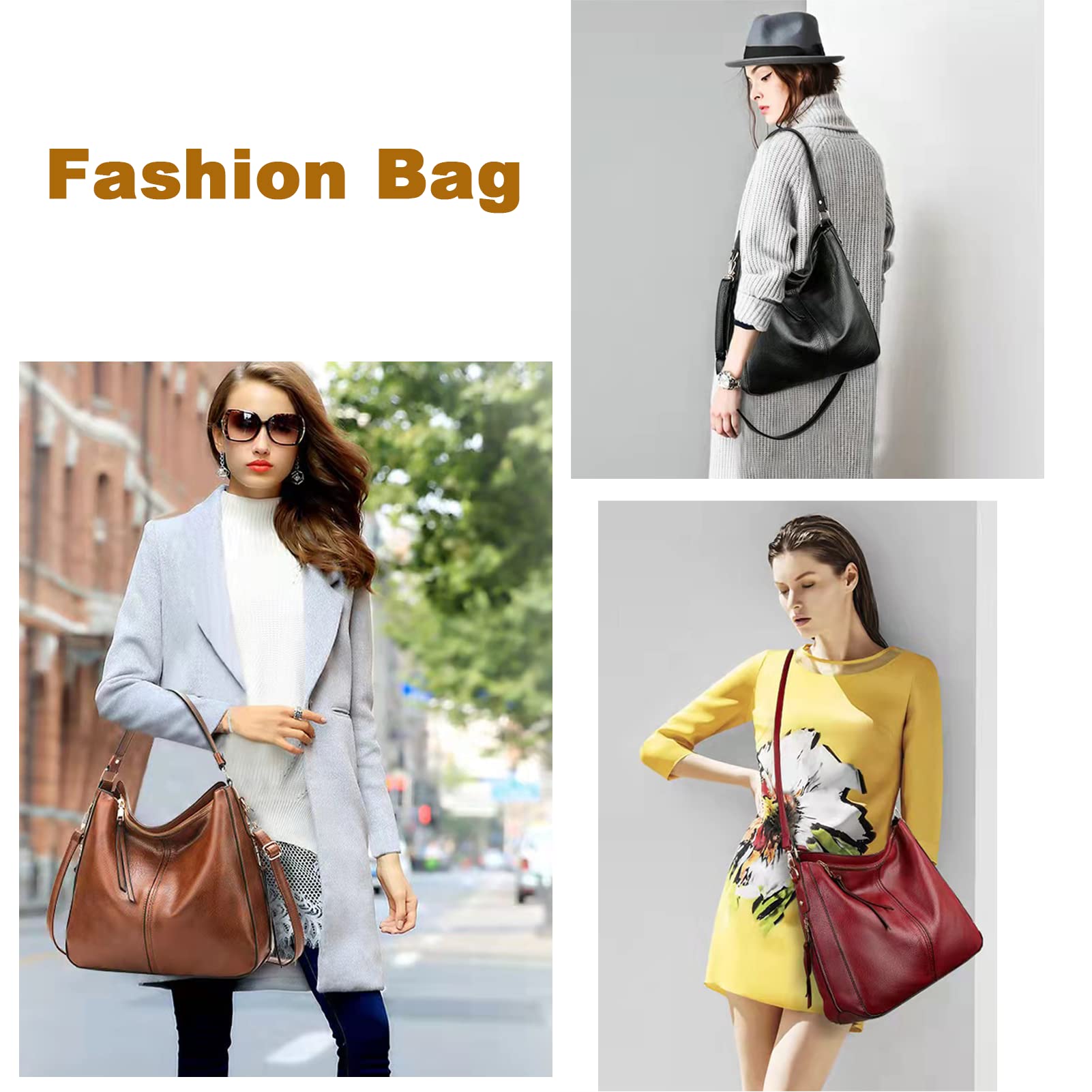 Stylish PU Leather Tote Bag for Women - Adjustable Shoulder Strap Hobo Handbag | Perfect for Work, Travel & Shopping
