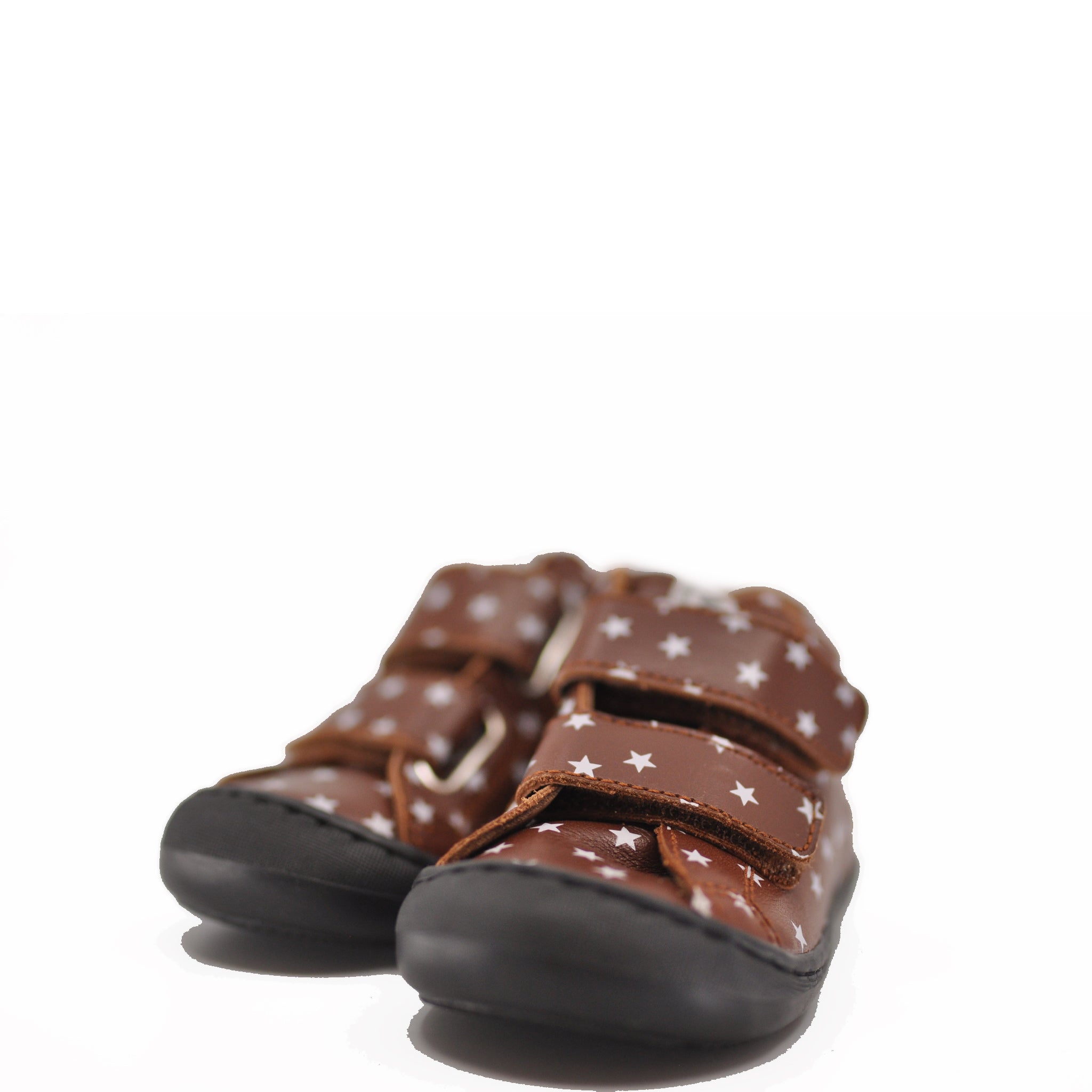MAA Brown and White Star Baby Sneakers - Comfortable and Stylish First Walking Shoes for Toddlers - Perfect for Everyday Wear, Playtime, and Special Occasions