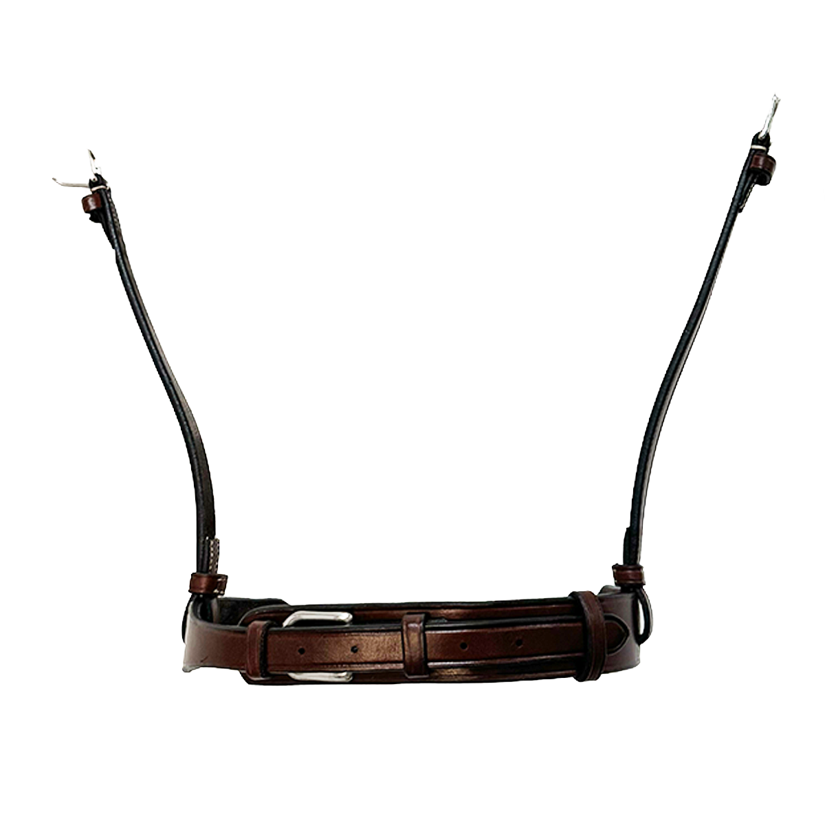 AJR Rope Noseband for Horses - Adjustable Leather Noseband for English Riding, Dressage & Show Jumping - Perfect for Equestrian Training and Competition