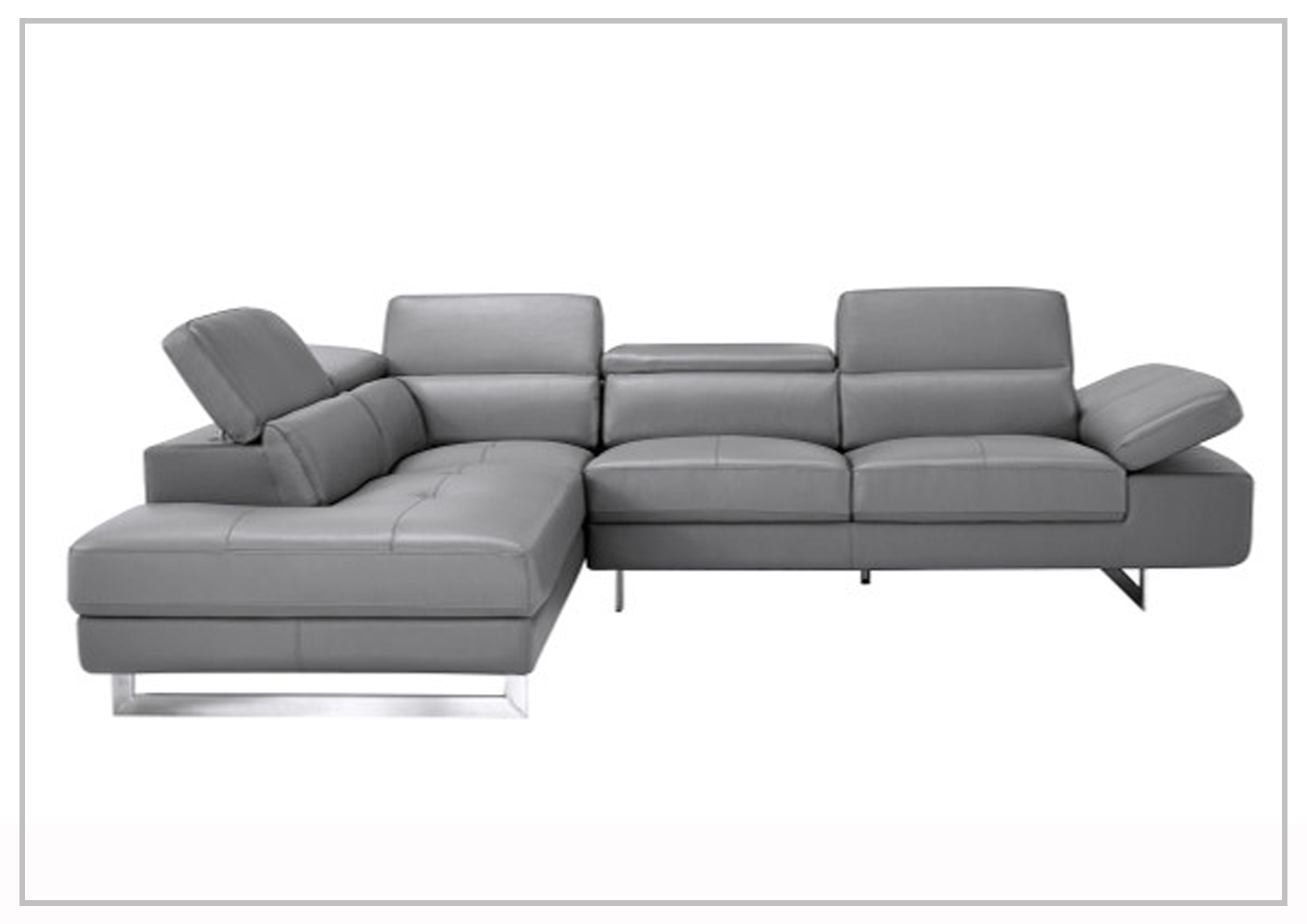 Gio Italia Cavour Mansion L-Shaped Italian Leather Sectional Sofa - Luxurious Modern Living Room Furniture for Home Theater & Family Gatherings
